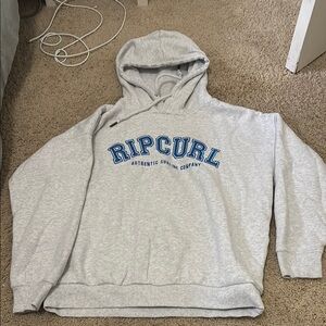 Rip Curl Gray Sweater with Logo and Hood